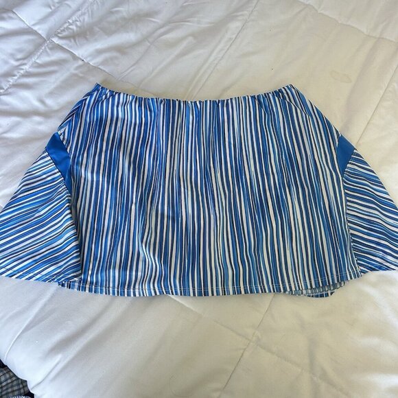 Tail Pants - TAIL Womens Large L Golf Skort Blue Striped Tennis Pickleball Outdoor Workout
